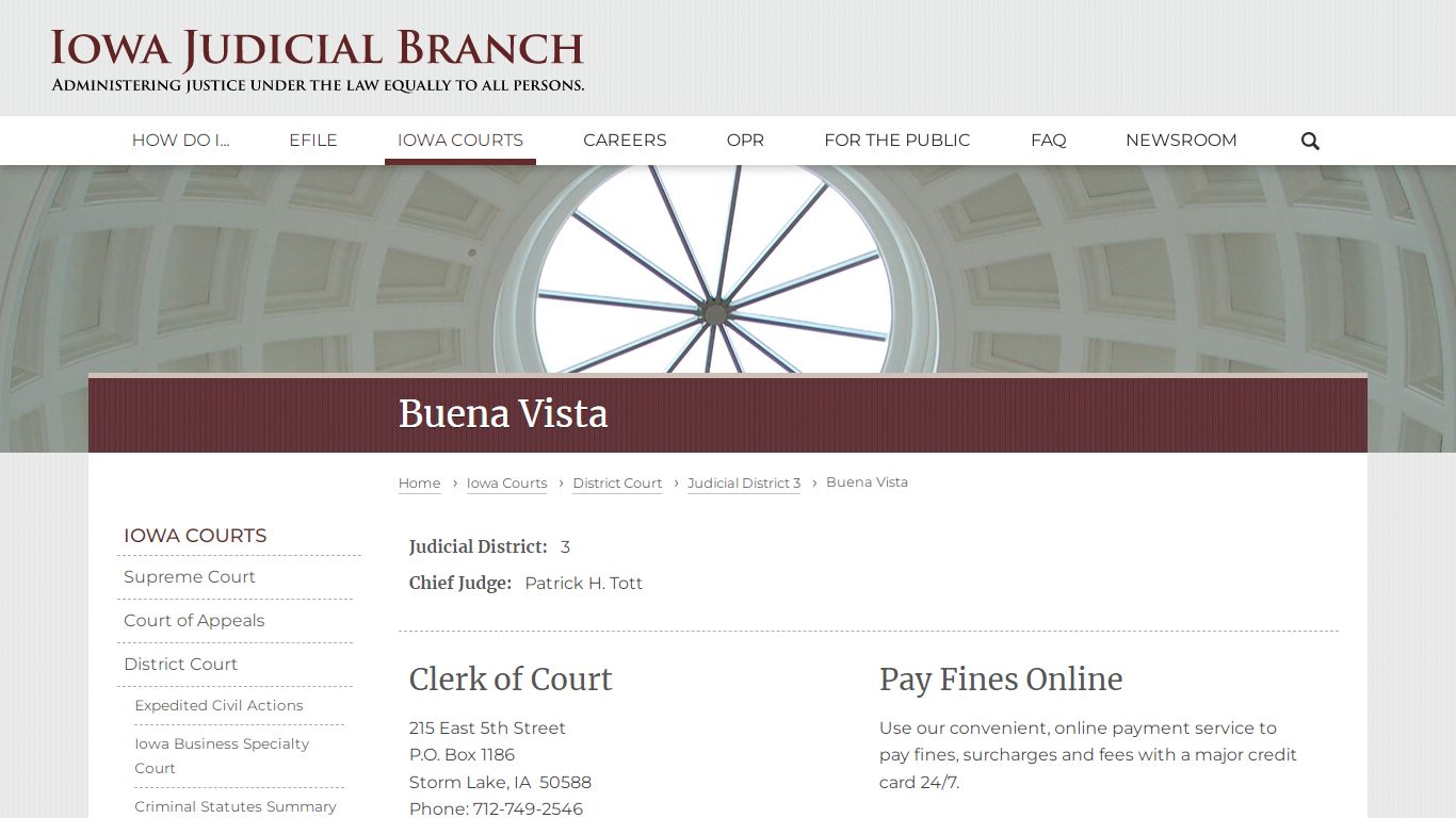 Buena Vista | Judicial District 3 | Iowa Judicial Branch